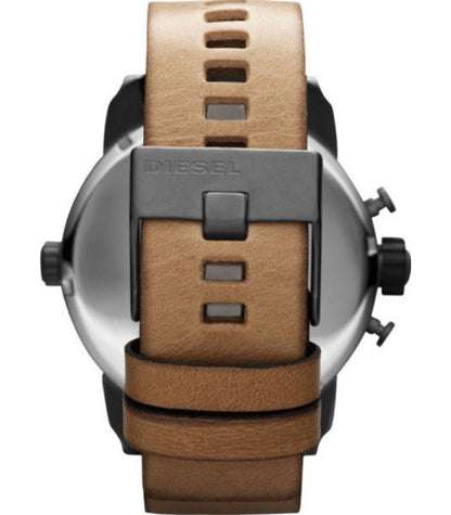 Diesel DZ7269 SBA Dual Time Chronograph Men's Watch – White Dial & Brown Leather Strap