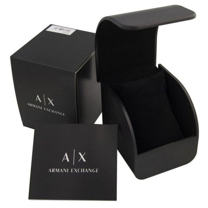 Armani Exchange Outerbanks AX1343 Men's Chronograph Watch – Black Dial with Black Silicone Strap