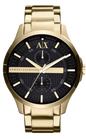 Armani Exchange Hampton AX2122 Men's Chronograph Watch – Black Dial with Gold Stainless Steel Strap