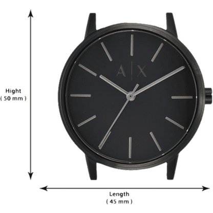 Armani Exchange Cayde AX2701 Men's Analog Watch – Black Dial with Black Stainless Steel Strap