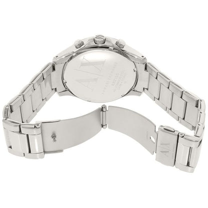 Armani Exchange Hampton AX2155 Men's Chronograph Watch – Blue Dial with Silver Stainless Steel Strap