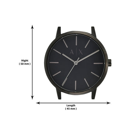 Armani Exchange Cayde AX2701 Men's Analog Watch – Black Dial with Black Stainless Steel Strap