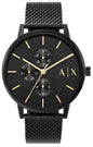 Armani Exchange Cayde AX2716 Men's Chronograph – Black Dial with Black Mesh Stainless Steel Strap