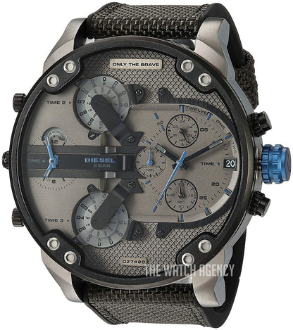 Diesel DZ7420 Mr. Daddy 2.0 Chronograph Men's Watch – Grey Dial & Black Nylon Strap