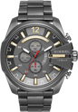 Diesel DZ4479 Mega Chief Chronograph Men's Watch – Grey Dial & Black Stainless Steel Strap