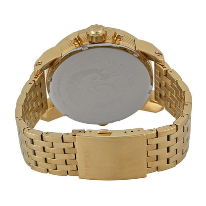 Diesel DZ7287 Big Daddy Analog Men's Watch – Gold Dial & Gold Stainless Steel Strap