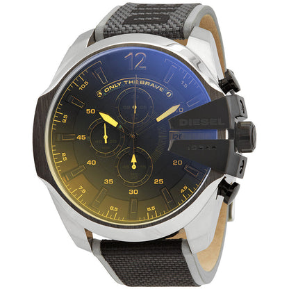 Diesel DZ4523 Mega Chief Chronograph Men's Watch – Black Dial & Grey Nylon Strap