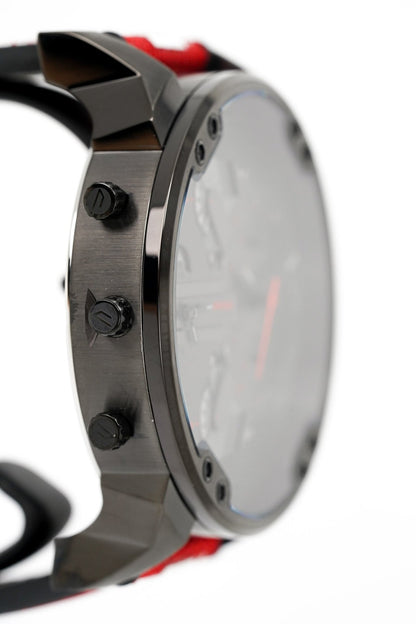Diesel DZ7423 Mr. Daddy 2.0 Chronograph Men's Watch – Grey Dial & Red Rubber Strap