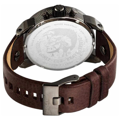 Diesel DZ7258 Little Daddy SBA Men's Watch – Grey Dial & Brown Leather Strap