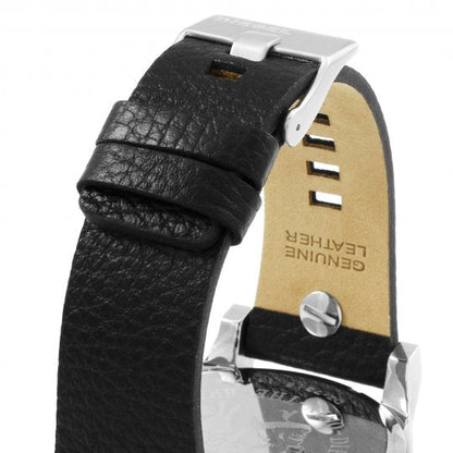 Diesel DZ7313 Mr. Daddy Chronograph Men's Watch – Black Dial & Black Leather Strap