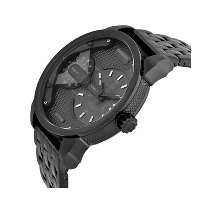 Diesel DZ7316 Mini Daddy Dual Time Men's Watch – Black Dial & Black Stainless Steel Strap