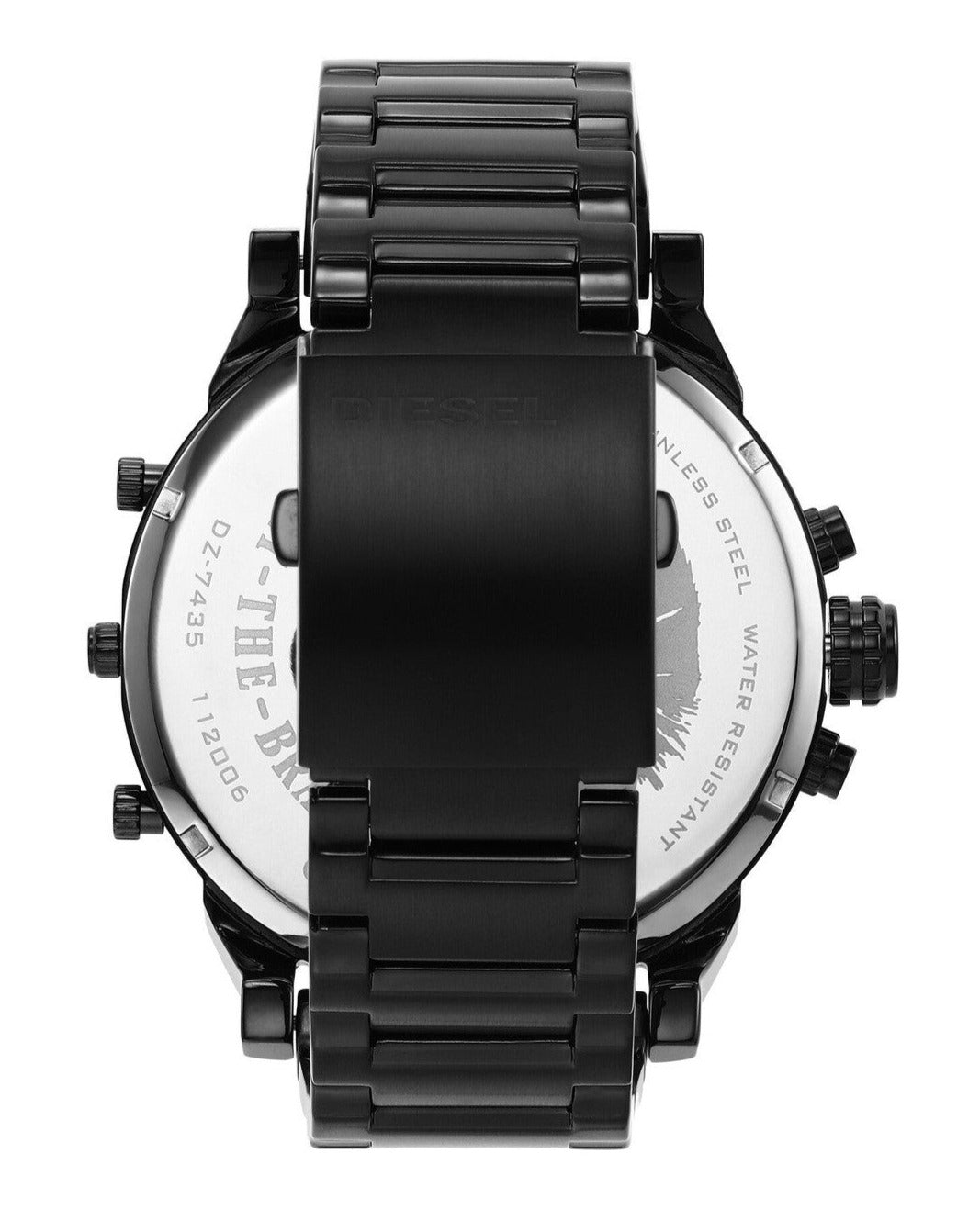 Diesel DZ7435 Mr. Daddy 2.0 Chronograph Men's Watch – Black Dial & Black Stainless Steel Strap