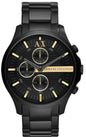 Armani Exchange Hampton AX2164 Men's Chronograph Watch – Black Dial with Black Stainless Steel Strap