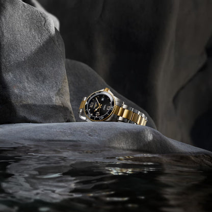 longines HydroConquest Ceramic Bezel Two-Tone 41mm - Black on Bracelet