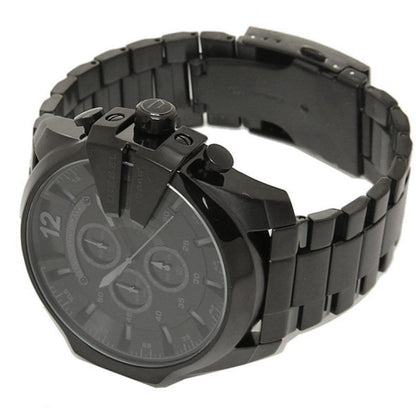 Diesel DZ4355 Mega Chief Chronograph Men's Watch – Black Dial & Black Stainless Steel Strap