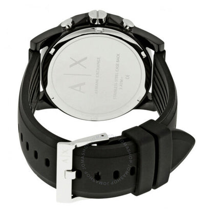 Armani Exchange Outerbanks AX1326 Men's Chronograph Watch – Black Dial with Black Silicone Strap