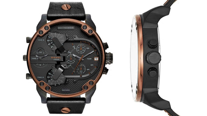 Diesel DZ7400 Mr. Daddy 2.0 Chronograph Men's Watch – Black Dial & Black Stainless Steel Strap