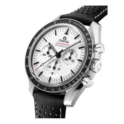 Speedmaster Moonwatch Professional Chronograph Sapphire 42mm - White on Leather Strap