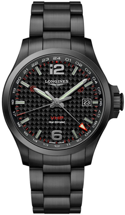 Longines Conquest V.H.P. GMT Quartz 43mm Men's Watch L3.728.2.66.6