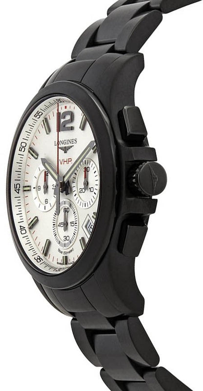 Longines Conquest V.H.P. Chronograph Black Steel Men's Watch L3.717.2.76.6